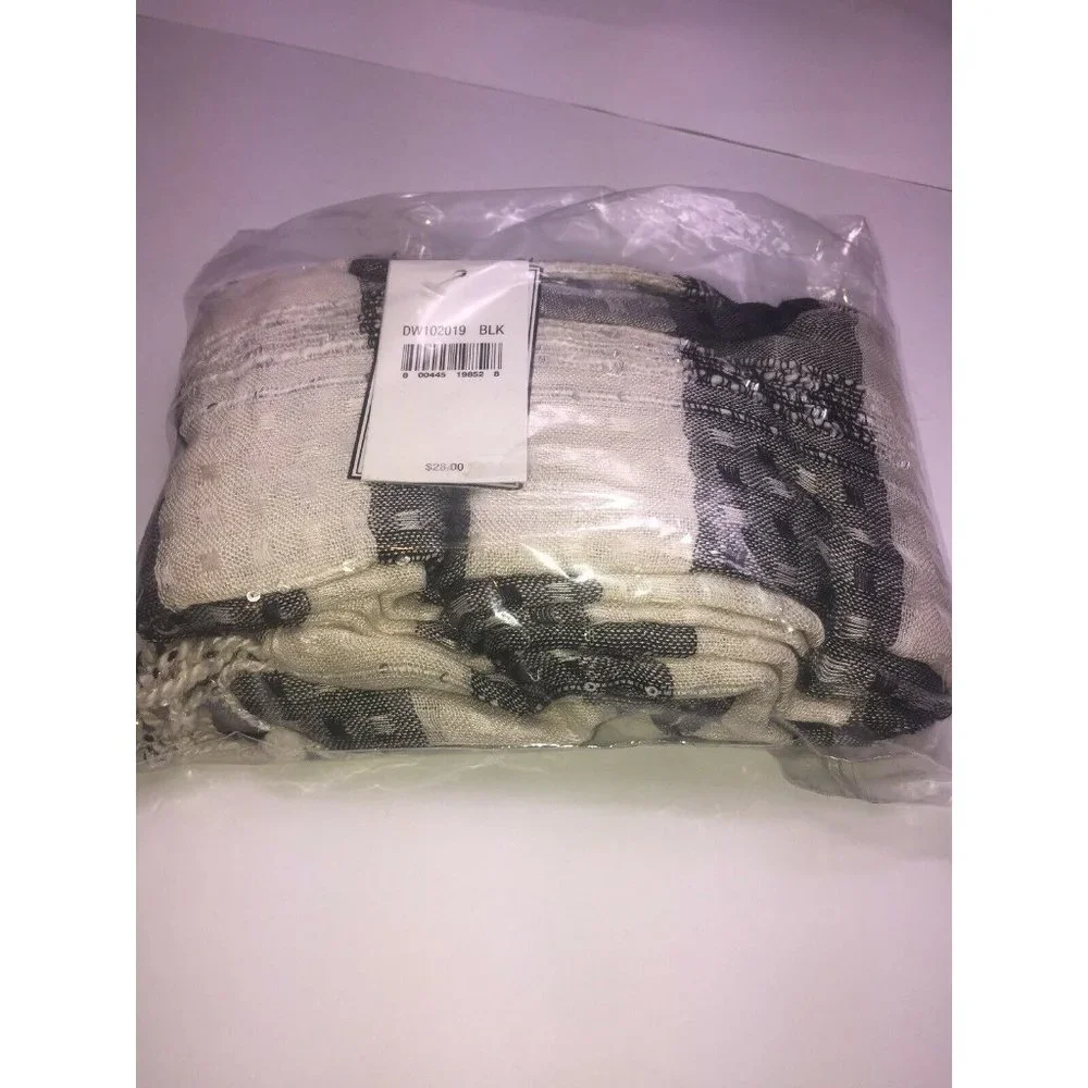Cejon Basket Weave Confetti Plaid Scarf Retail $28.00